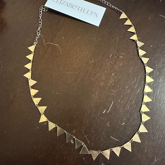 Elizabeth Lyn Gold Triangle Necklace - Picture 4 of 4